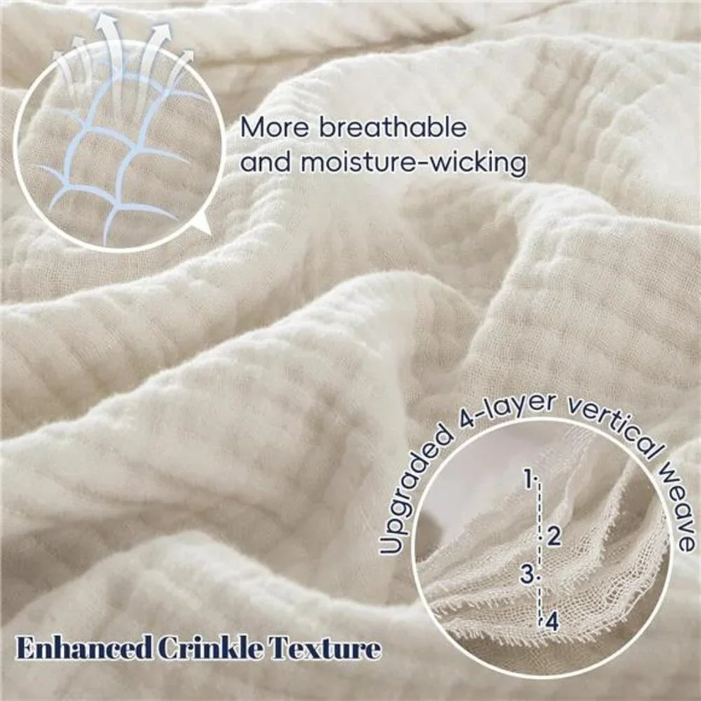 100% Cotton Muslin Blanket King Size 108